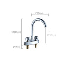High arch conversion faucet two-handle brass sink faucet for the bathroom