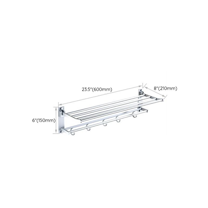 Silver Contemporary Bathroom Hardware Set Stainless Steel Aluminum Bathroom Set