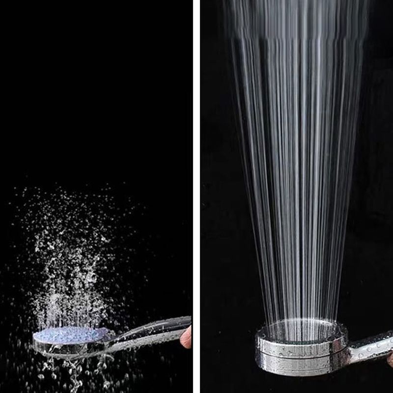 Modern handheld shower head 5 spray patterns chrome round wall mounted shower head