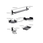 Modern Bathroom Accessories Set Black Towel Bar Paper Holder Bathroom Accessories Kit