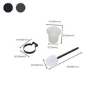 Modern Bathroom Accessory Set Matte Black/Grey Bathroom Shelf/Towel Holder & Paper Holder