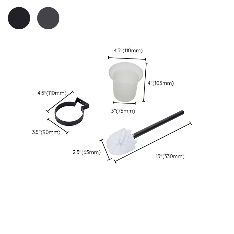 Modern Bathroom Accessory Set Matte Black/Grey Bathroom Shelf/Towel Holder & Paper Holder