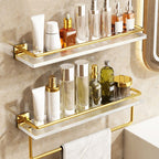 Modern Silver/Gold Bathroom Hardware Set Bathroom Shelf Bathroom Set