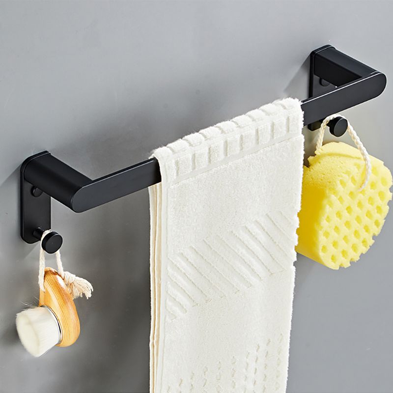 Metal Bathroom Set 5-piece Modern Style Black Bathroom Accessories Set