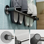 2-piece modern bathroom accessory set metal slipper rack/towel bar