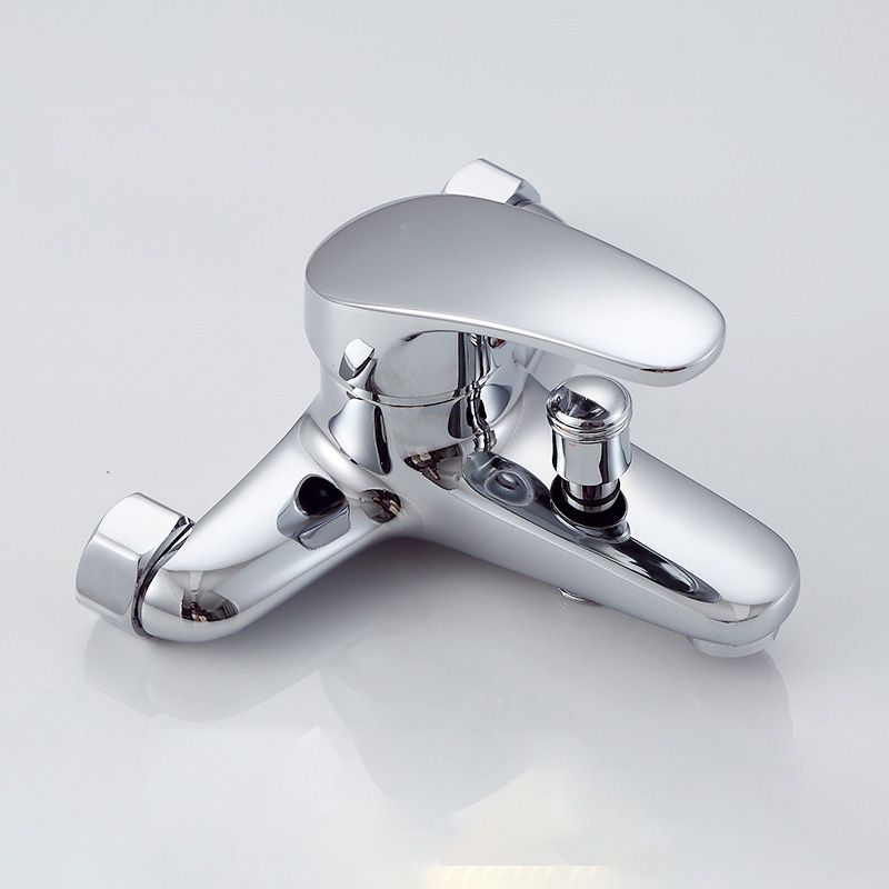 Modern Silver Faucet Copper with 1-Handle 2-Hole Bathroom Faucet