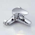 Modern Silver Faucet Copper with 1-Handle 2-Hole Bathroom Faucet