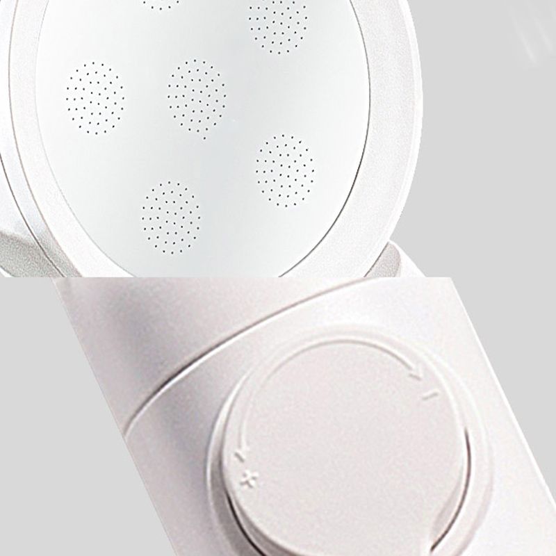 Handheld Shower Adjustable Spray Pattern White Round Showerhead
