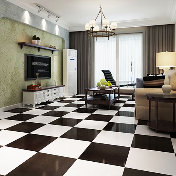 Smooth PVC Floor Covering Peel and Stick Waterproof Square Vinyl Flooring