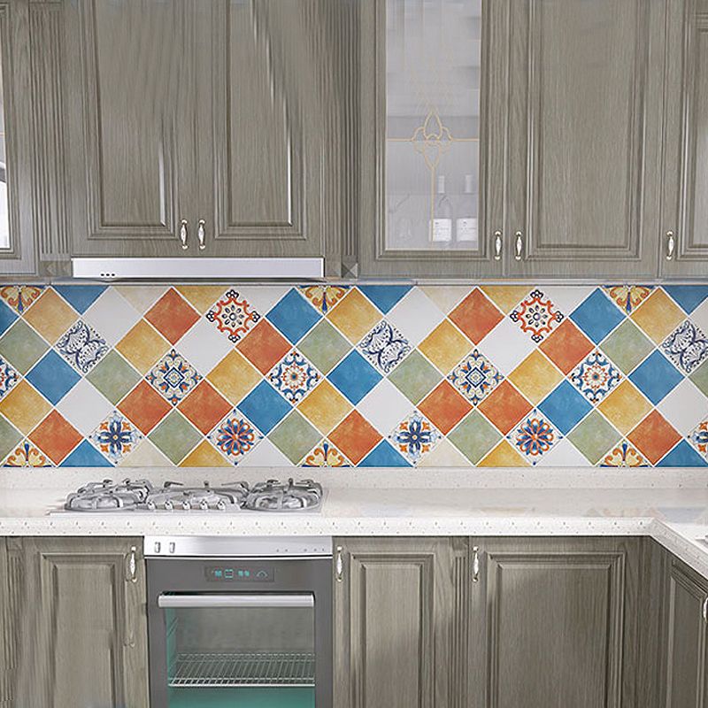 Modern Peel-and-Stick Backsplash Wall Tiles made of Plastic Mosaic Tile Wallpaper for the Kitchen