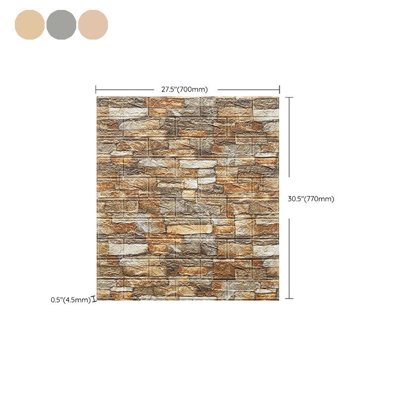 Country House Wall Plank 3D Brick Bathroom Living Room Wall Panels Set of 2