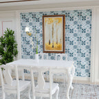 Plastic Peel & Stick Tile Square Stain-Resistant Wallpaper for Back Wall