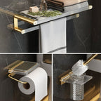 Modern Bathroom Accessory Set Bathroom Shelf Gold Towel Holder Bathroom Hardware Set