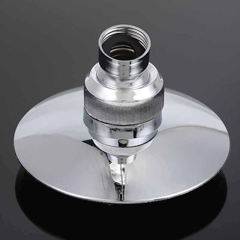 Round Shape Shower Head Modern Swiveling Wall Mounted Fixed Shower Head