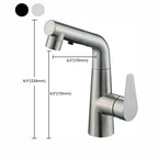 Contemporary Vessel Faucet Pull-Out Faucet with Single Lever Handle