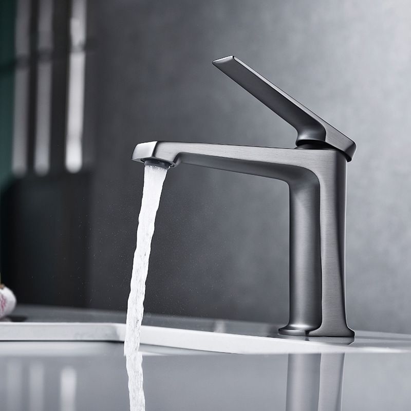 Modern basin tap lever handle copper low arc basin tap
