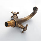 Industrial Widespread Bathroom 2 Faucet Cross Handles Sink Faucet