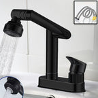 Modern Style Sink Faucet Copper Handle Low Arc Pull-Out Sink Faucet