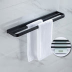 Modern Classic Bathroom Accessories Set in Stainless Steel Matte Black Bathrobe Hook/Towel Ring Bar