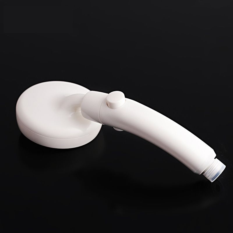 Plastic Handheld Showerhead White Standard Spray Round Wall-mounted Swivel Showerhead
