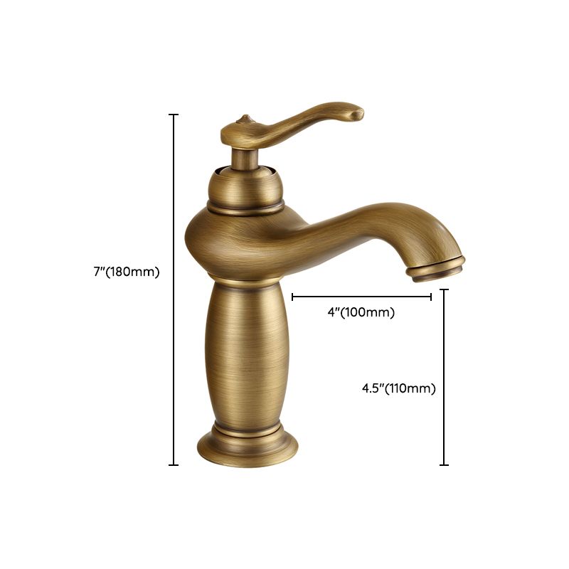 Brass Bathroom Vessel Sink Faucet Single Handle Round Basin Faucet with Water Hose