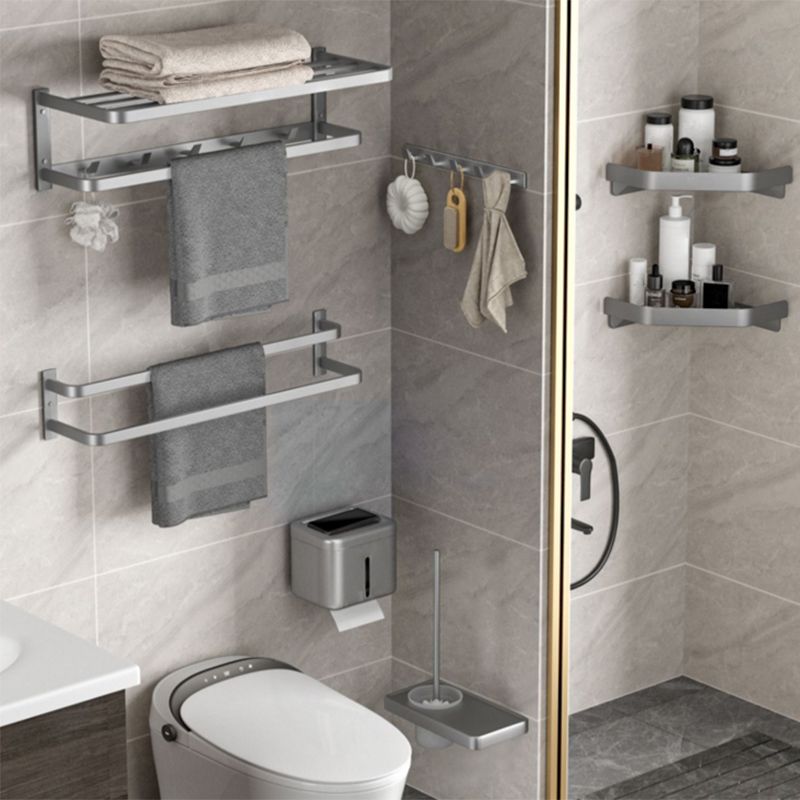 Modern gray bathroom hardware set towel bar paper holder bathroom accessory set