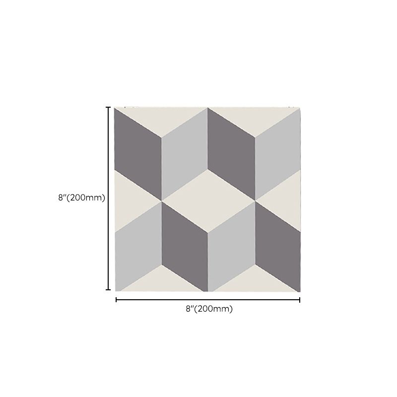 Square Indoor Vinyl Floor Peel and Stick 3D Print Vinyl Floor