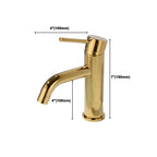 Modern 1-Hand Basin Faucet Gold Brushed Sink Faucet Brass