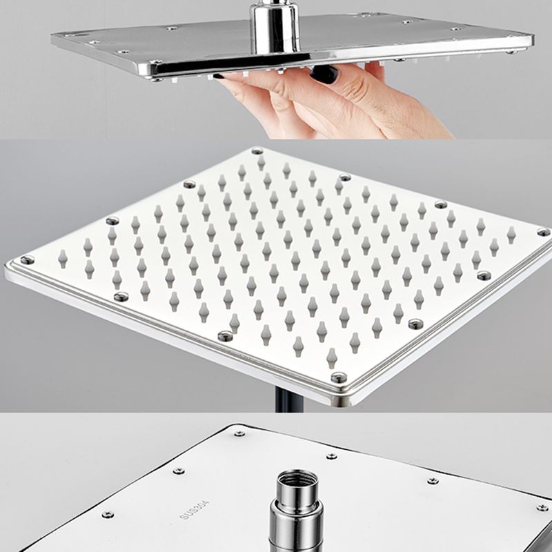 Solid square showerhead Standard spray pattern Large showerhead