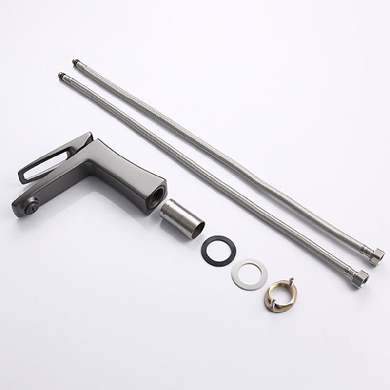 Glam Vessel Sink Faucet Brass Lever Handles with Drain Assembly Sink Mixer