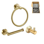 Stainless Steel Bathroom Set 3-piece Modern Style Simple Bathroom Accessories Set