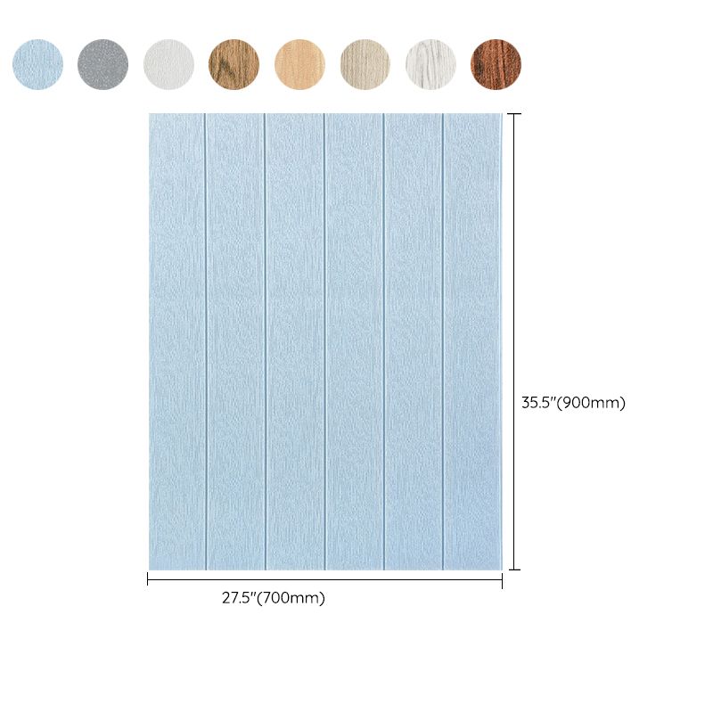 Plastic wall cladding panels for peeling and attaching with waterproof wainscoting