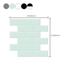 Tile Peel & Stick Rectangle Waterproof Solid Plastic Peel & Stick Subway Tile for Shower
