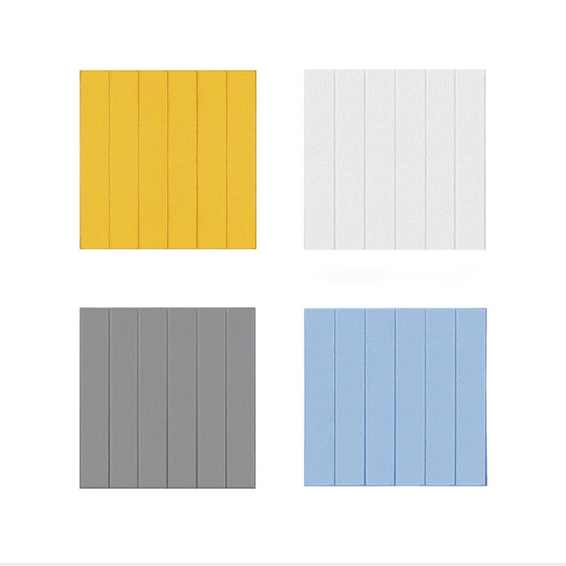 Solid color 3D embossed wall panel waterproof foam interior wall tile
