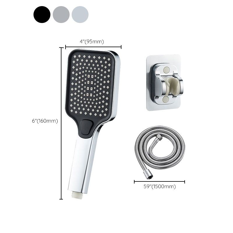 Rectangular Pressure Shower Head 4-Adjustable Water Flow Hand Shower