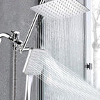 Contemporary Shower Combination Shower Head with Double Shower Head Ceiling Mounted Square Shower Head