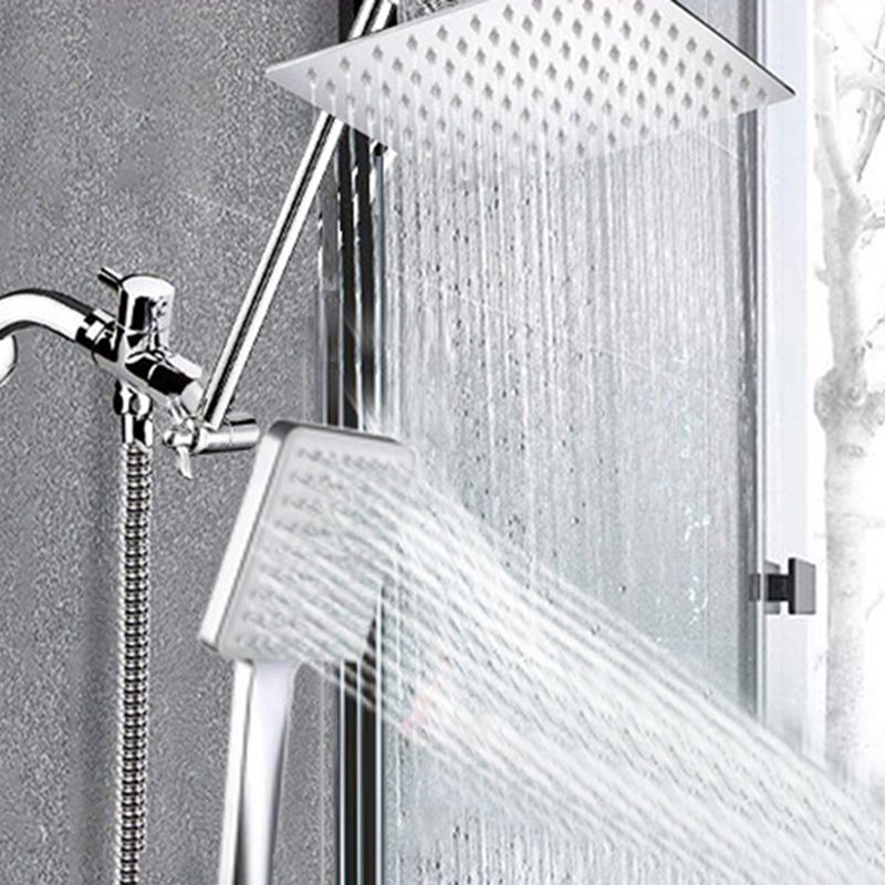 Contemporary Shower Combination Shower Head with Double Shower Head Ceiling Mounted Square Shower Head