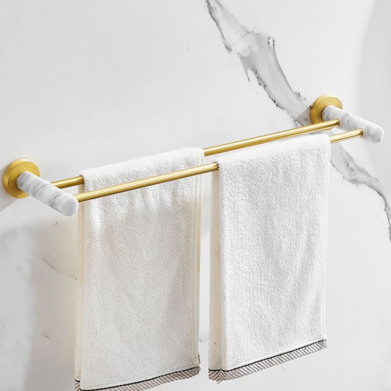 7-piece bathroom accessory set marble and metal bathroom hardware