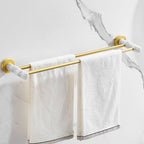 7-piece bathroom accessory set marble and metal bathroom hardware
