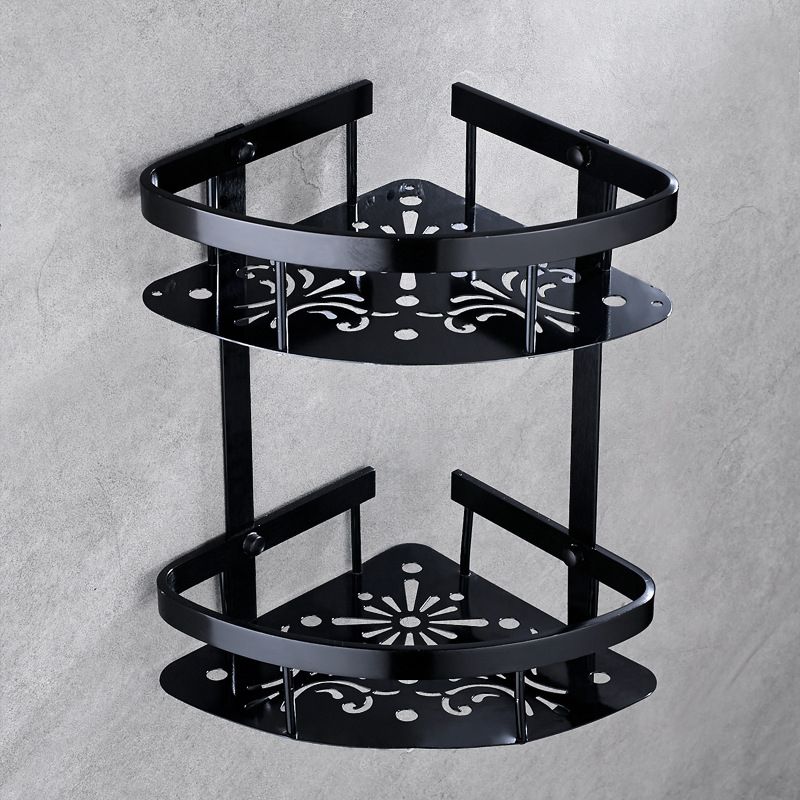 Contemporary 8-piece Bathroom Accessory Set Matte Black Bathroom Shelf/Paper Holder/Towel Hook