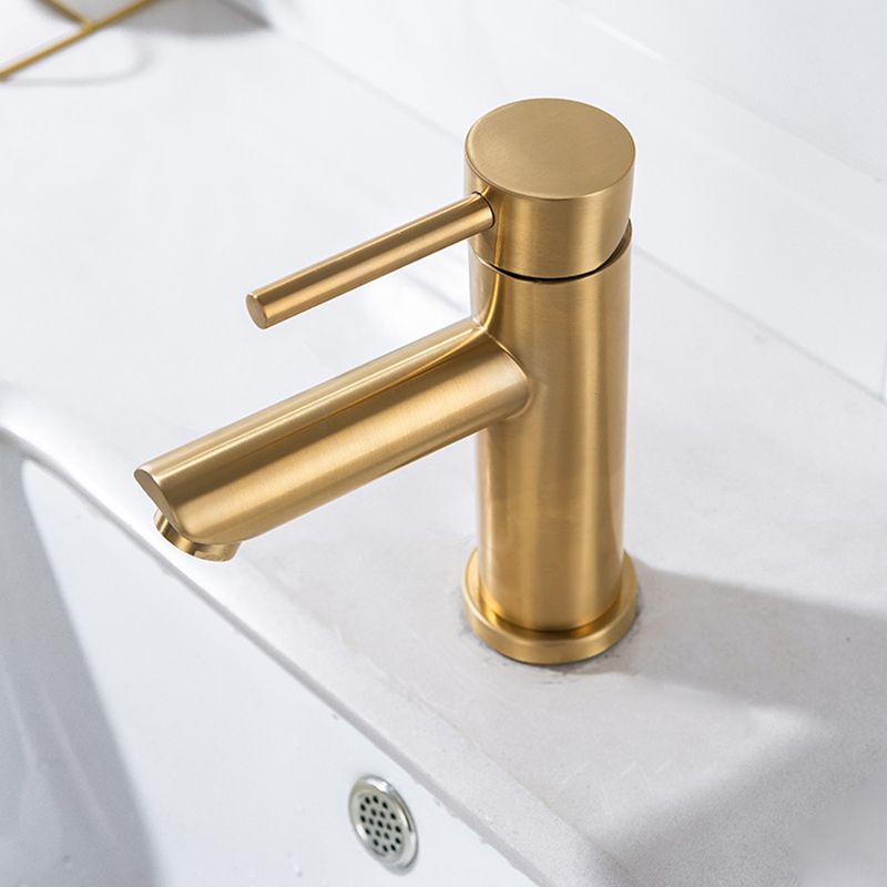 1-Handle Gold Nickel Wide-Running Faucet Single Hole Lever Sink Faucet with Drain