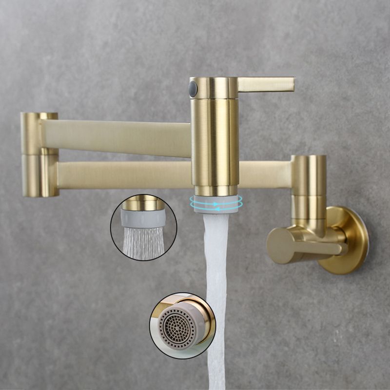 1-handle brushed nickel widespread faucet 1 hole wall-mounted bathroom faucet with brass