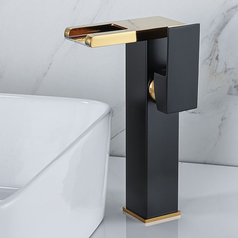 Contemporary Sink Faucet Solid Color Low Arc Bathroom Sink Faucet