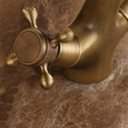 Button Handle Widespread Bathroom Faucet Industrial Sink Faucet
