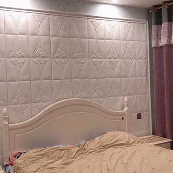 Modern Style Plastic Wall Panel Living Room Peel and Stick 3D Wall Covering