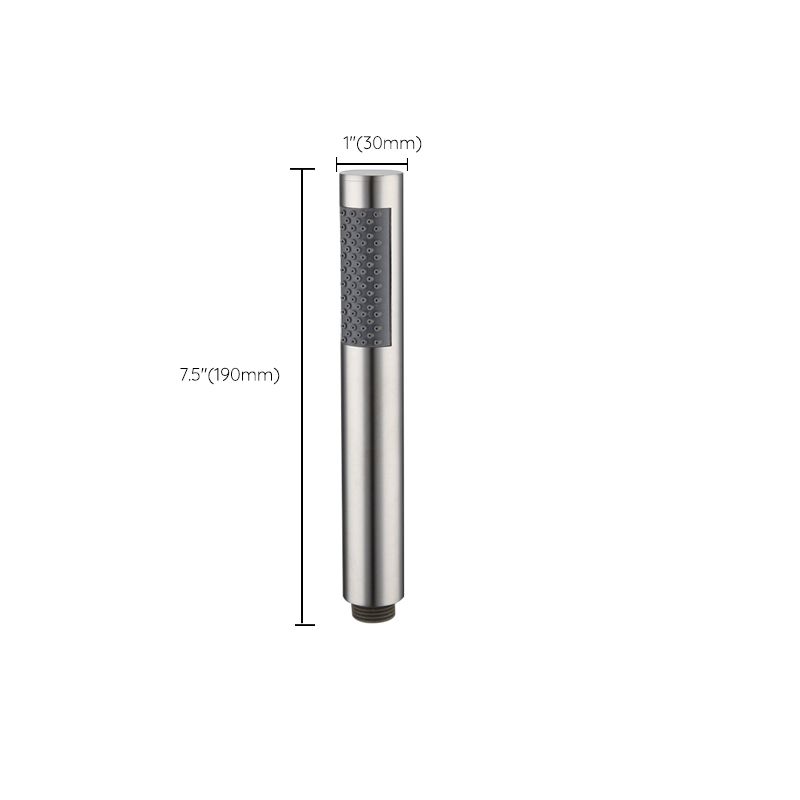 Cylindrical Hand Shower with Self-Cleaning Stainless Steel Wall Shower Head