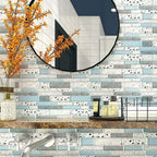 Square Peel-and-Stick Tiles Plastic Indoor Peel & Stick Subway Tile