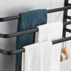 Modern black aluminum bathroom accessory set towel bar bathroom fittings