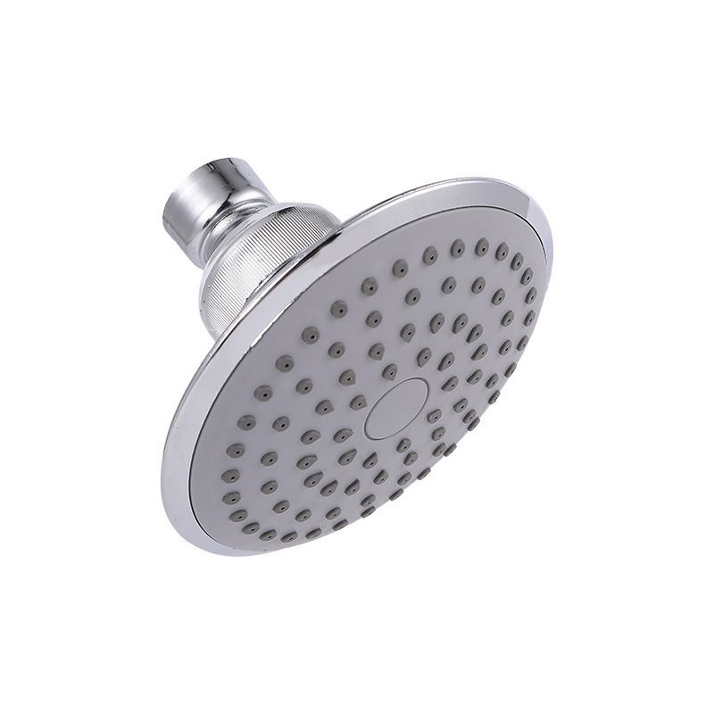 Round Shape Shower Head Modern Swiveling Wall Mounted Fixed Shower Head
