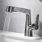 Extendable Vessel Water Tap Modern Sink Faucet with a Lever Handle